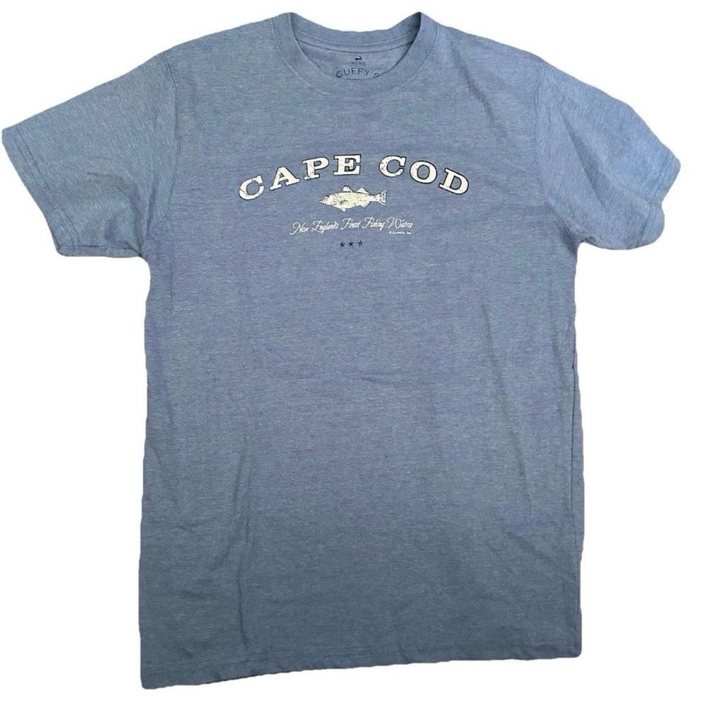 Men’s Cuffy’s Of Cape Cod Blue Short Sleeve T Shirt Size Small
